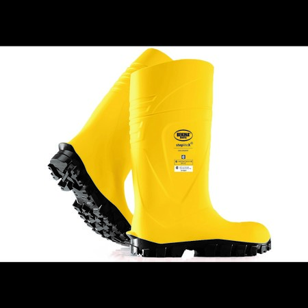 Bekina StepliteX SolidGrip PU Boot, Steel Toecap, Yellow-Black, Size 8 XAN3P/2080AZ532-08
